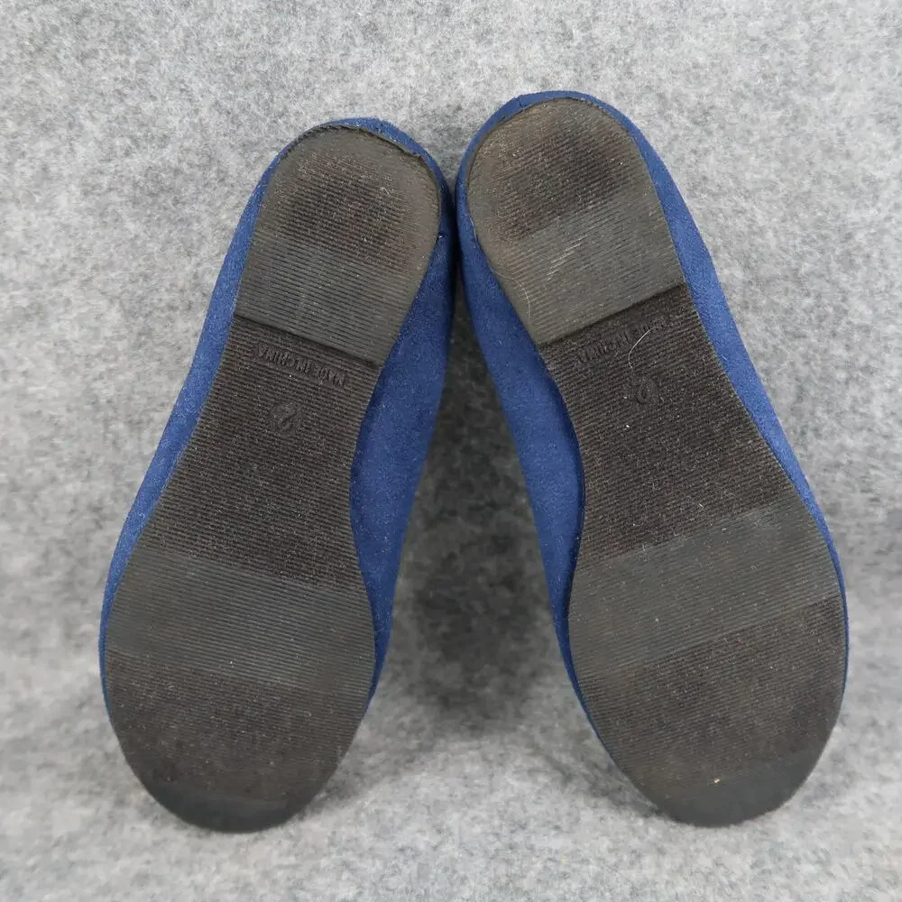 Old Navy Shoes Kids Girls 2 Ballet Flats Slip On Blue Butterfly Skimmer Loafer
